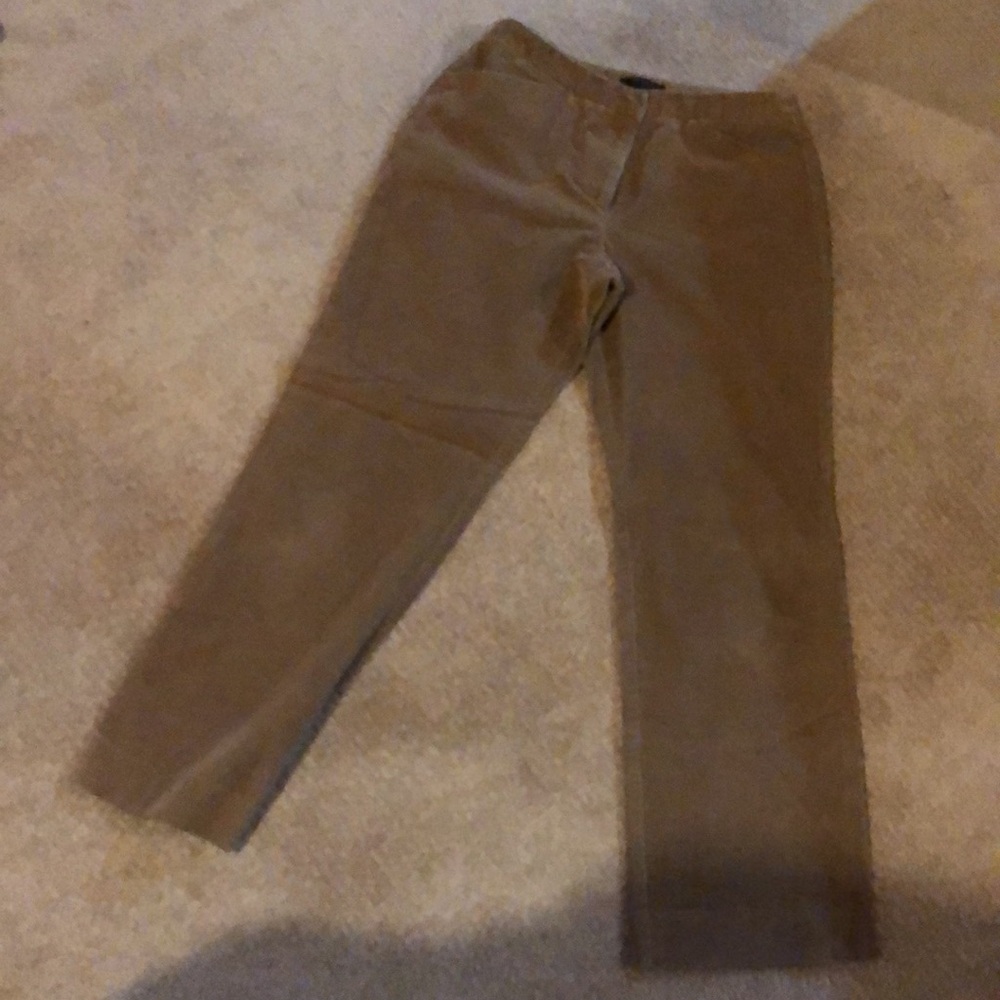 Limited tan corduroy pant suit set Womens medium jacket, pants 12 small whale - Picture 3 of 6